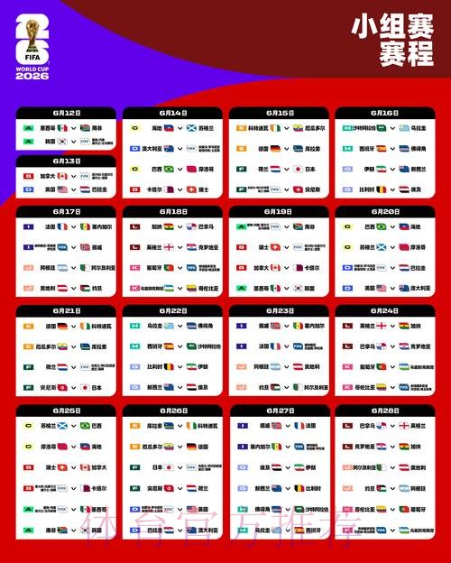 世界杯小组赛赛程怎么查